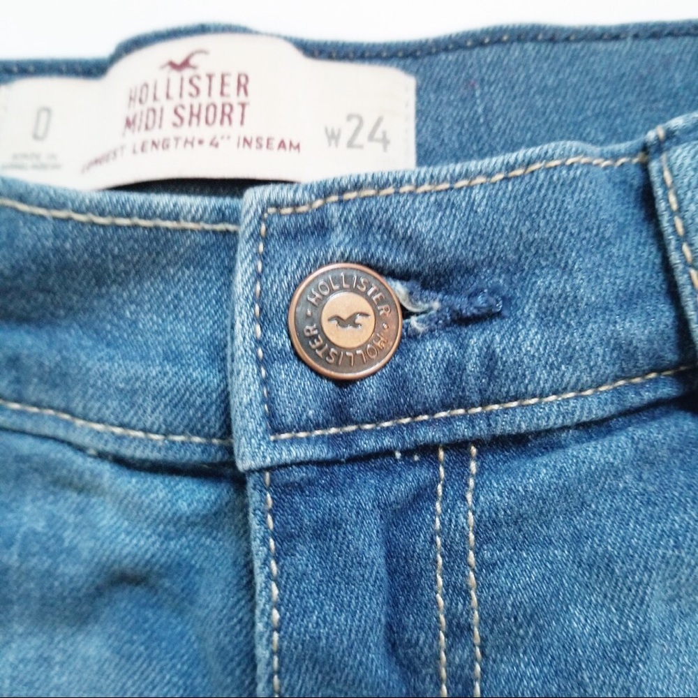 HOLLISTER MIDI JEAN SHORTS - Picture 4 of 6